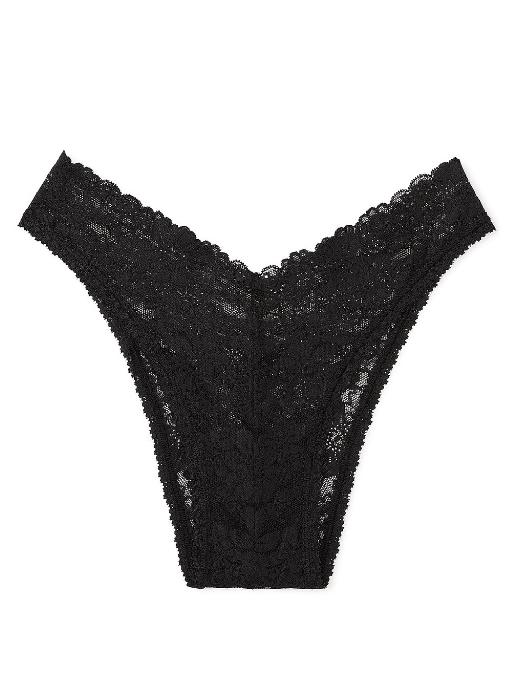 Victoria’s Secret PINK WinK™ V-Front Brazilian Panty in pure black lace